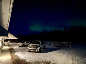 Alaska Frontier Inn v zimě