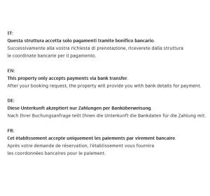 ヴァラッツェにあるGF Holiday Suiteの修復許可証の要件を記載した書面のスクリーンショット