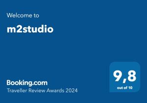 Certifikát, ocenenie alebo iný dokument vystavený v ubytovaní m2studio