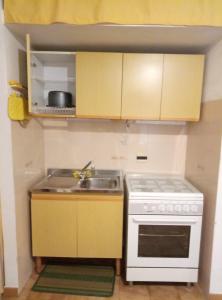 Kuchyň nebo kuchyňský kout v ubytování Yucca Apartment Scalea