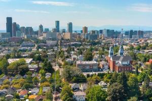 Nespecifikovaný výhled na destinaci Seattle nebo výhled na město při pohledu z apartmánu