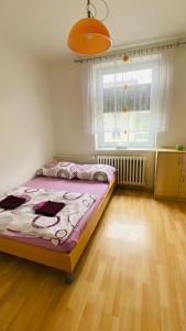 Postel nebo postele na pokoji v ubytování Ubytování v Šumavském podhůří