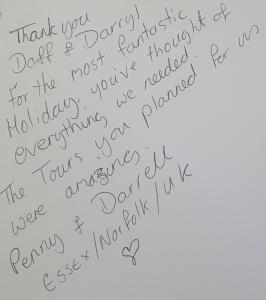 a thank you letter to my dad for a day of redundancy at Dream View Apartment in Johnsons Point