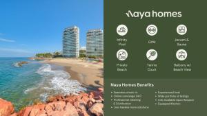 a page of a website with a beach and buildings at Shangri-La Torre5-7B-PV in Puerto Vallarta
