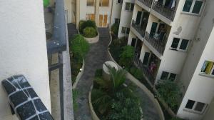 an aerial view of a courtyard of a building at Ruby Star Studio Apratment in Dubai