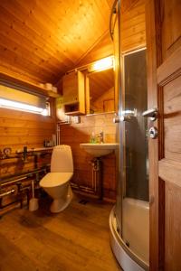 Koupelna v ubytování Gladheimar Cottages + 37 fotografií