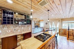 a kitchen with a stove top in a room at Ponderosa Pine Place in Flagstaff