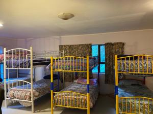 מיטה או מיטות קומותיים בחדר ב-Bush , birds and relaxing moments