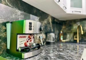 Kuchyň nebo kuchyňský kout v ubytování New Luxury apartment Not far from the Airport