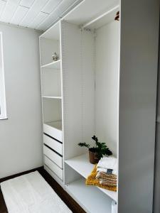 a closet with white cabinets and a rug at ANINA in Meckenheim