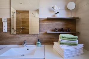 Koupelna v ubytování Appartements Das Charlie