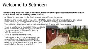 un volantino per una casetta di Selmoen by Norgesbooking - secluded location a Fannrem