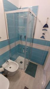Koupelna v ubytování Hotel Canarco