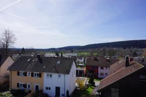 an aerial view of a small town with houses at Natur & Ruhe, neu & zentral, im Herzen von Freudenstadt in Freudenstadt