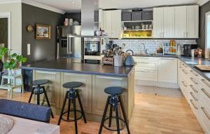 Kjøkken eller kjøkkenkrok på Beautiful Home In Porsgrunn With House A Panoramic View