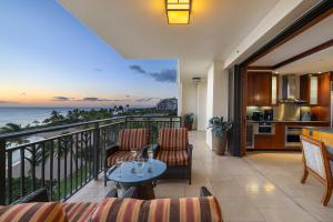 a balcony with a view of the ocean at Ko Olina Beach Villas B610 in Kapolei