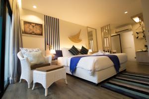 Katil atau katil-katil dalam bilik di The Blue Pearl Kata Hotel