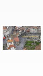 an aerial view of a city with buildings at Peregrina Blue Family Suite in Pontevedra