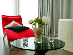 Istumisnurk majutusasutuses Max Luxury Suite - Servizio Spiaggia Inclusa