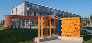 Budova, kde se aparthotel nachází