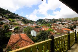 a view of a town from a balcony at Casazul - OP in Ouro Preto