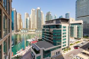a view of a city with a river and buildings at Frank Porter - Al Majara 2 in Dubai