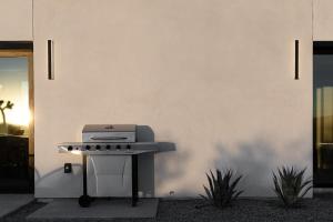 Barbacoa disponible para clientes en la casa o chalet