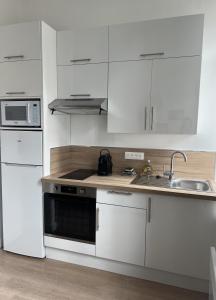 Кухня или мини-кухня в La GAIVOTA, centre-ville de Wimereux, parking privé !
