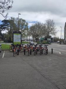 a bunch of bikes parked in a parking lot at Appartement lumineux et spacieux 70m2 proche de tout - 3 chambres in Nantes +12 photos