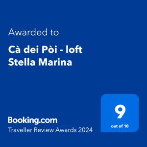 una captura de pantalla de un celular con el texto quería ca del pot lot s en Cà dei Pòi - loft Stella Marina, en Riomaggiore