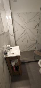 Bathroom sa Casita a metros del Parque Independencia con garaje incluido