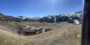 a view of a mountain with a town on a hill at Residence Le Verande 1 in San Massimo