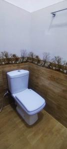 um WC branco num quarto com uma parede em 360 Mount Villa - Peacock Hill em Gampola