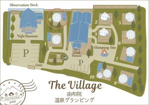 um mapa da aldeia em epcot em The Village Yufuin Onsen Glamping - Vacation STAY 17989v em Yufu