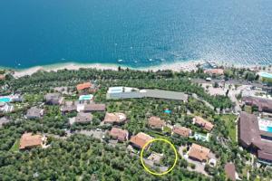 an aerial view of a resort near the water at Patty's Lemonhouse in Limone sul Garda