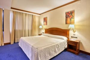 a hotel room with a bed and a window at Hotel Villa De Almazan in Almazán +46 photos