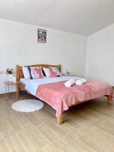 Postel nebo postele na pokoji v ubytování Vilele Delfin