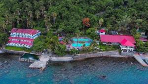 A bird's-eye view of Eagle Point Beach and Dive Resort