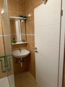 Koupelna v ubytování Saray Apartman