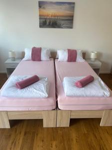 Llit o llits en una habitació de Milis Apartments