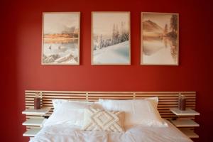 Postel nebo postele na pokoji v ubytování Duplex 6 personnes, vue panoramique sur lac