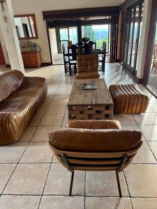 Posezení v ubytování Mountain Haven