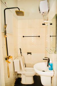 伊凱賈的住宿－2bed rooms Luxury Williams Residence，一间带卫生间和水槽的浴室