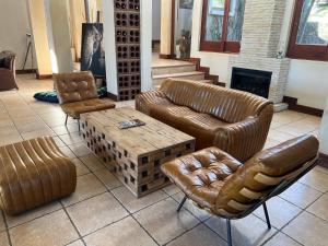 Posezení v ubytování Mountain Haven