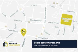 a map of the very center of portugal w obiekcie SERENITY Residence - Old Town Poznan by Friendly Apartments w Poznaniu