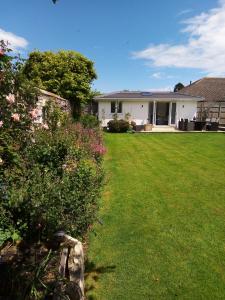 a house with a yard with a lawn sidx sidx sidx at Wick Studio in Christchurch