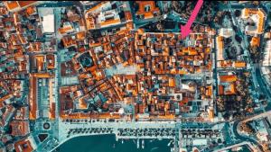 Nespecifikovaný výhled na destinaci Split nebo výhled na město při pohledu z penzionu