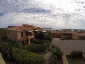 an overhead view of a village with houses at Residence Spiaggia Bianca in Golfo Aranci