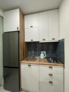 Kuchyň nebo kuchyňský kout v ubytování Modern studio in the city center