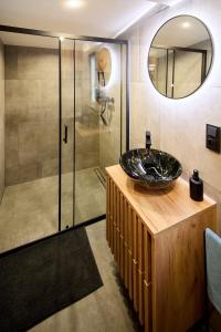 Ванная комната в Privátní chata Dori se saunou v ceně